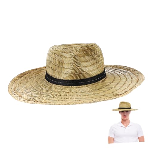 Chapeau de plage homme protection UV visage cou grand bord FOMIYES