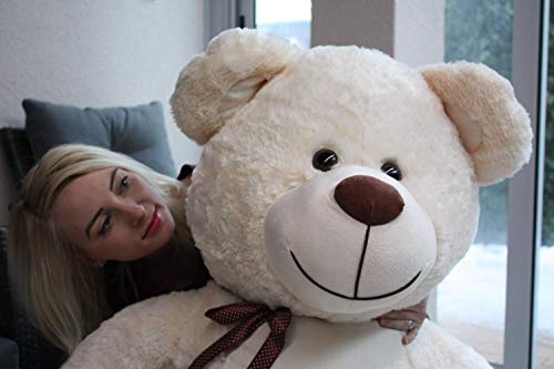 Baby Pluesh Riesen Teddybär Auswahl XXL 170 cm | Farben: braun, creme oder grau | Kuscheltier Stofftier Plüschbär Teddy (creme) – Bild 7