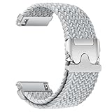 Aurrain 18mm Nylon Intrecciato Cinturino per Samsung Garmin Venu 3S/Vivoactive4S/Vivomove 3S/Forerunner255s, Unisex Sgancio Rapido Nylon Intrecciato Fibbia a Paracadute Cinturino di Ricambio.