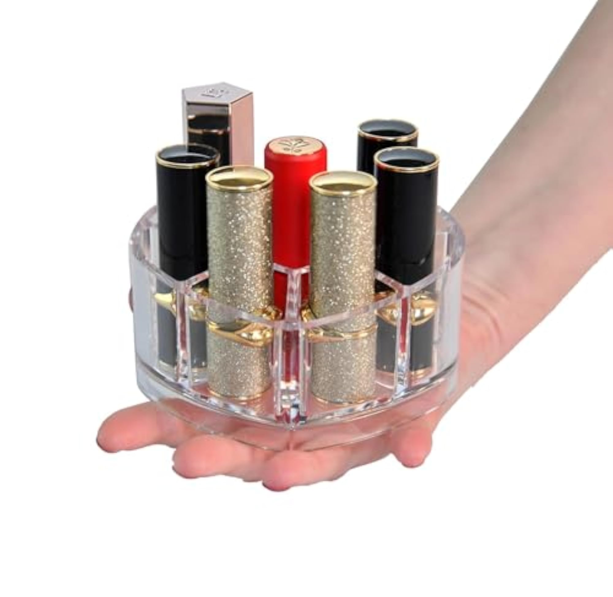 Heart Shape Transparent Acrylic Cosmetic Organizer