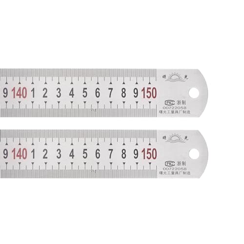 Règle en acier inoxydable de 150 cm de long pour travail du bois et artisanat d'art