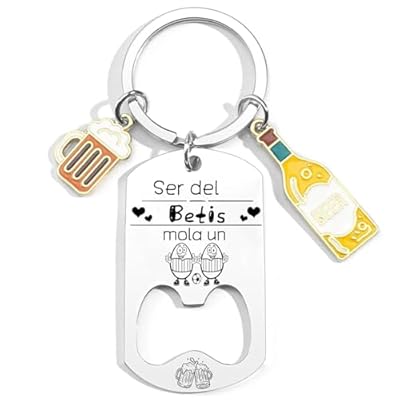 XQXQXZ Regalo Fútbol Betis Atlético Espanyol Madrid Barcelona Real Llavero Original Regalo para Aficionados para Verdaderos Béticos del Fútbol Regalo Mundial Futbolistas (11) | Ya disponible en tu tienda friki favorita! En mundofriki.es!