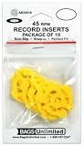 Bags Unlimited ARI4510 - 7 Inch 45 RPM Record Inserts - 10 Count (Yellow)