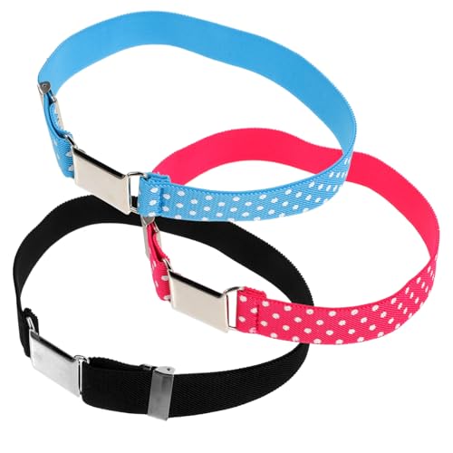 3pcs Elastic Waist Belts for Boy Girl Stretchy Boy Girl Belts and Comfortable Waist for Boys and Girls