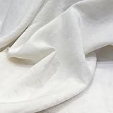 Fabrimuse Lyocell Linen Blend Fabric by the Yard 170GSM, 59' Width -Fashion Fabric for Women's Suits, Dresses,Pants & Skirts, Home Decor, Sewing & Craft - Fabric for Sewing (1# White, 1 Yard)