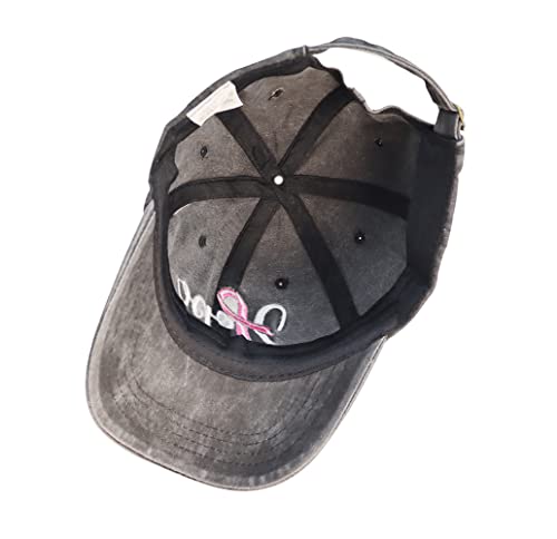 Gorro de algodón ajustable para mujer con lazo rosa miniatura 5
