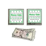 The Cube Money Soap With Real Cash - Bulk Pack - Jackpot Makes Fun Gift - Green With Fruity Scent-...