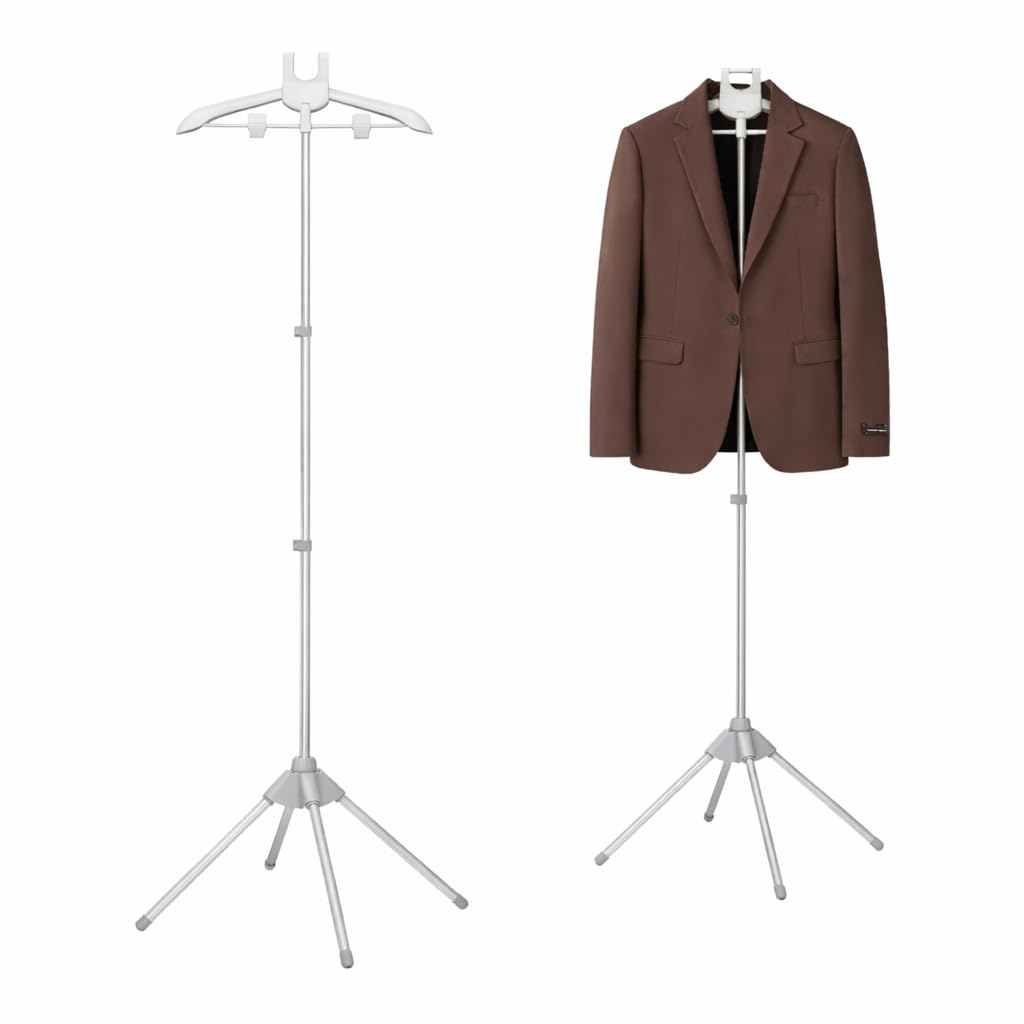 DOCAT Adjustable Garment Steamer Rack for Clothes | Portable Steam Iron Stand with Rotating Hanger & Clips | Height Adjustable Ironing Hanger Stand for Shirts, Suits, Dresses & Pants-image-45