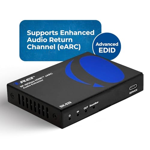 Image of OREI eARC 8K Audio Extractor for Monitors, Extract Dolby Atmos to Convert Sound bar 4K @ 120hz 18G HDMI 2.0 ARC Support HDCP 2.2 Perfect for 8K Monitors, CEC, Dolby Vision, HDR10 Support Sonos Bose
