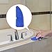 Caulking Tool, 12 Pieces Silicone Sealant Finishing Grout Tools Kit, Caulk Skirting Boards & Base Boards Replaceable Pads, for Bathroom Kitchen Sealing Hand Caulk Removal Tool (Blue)