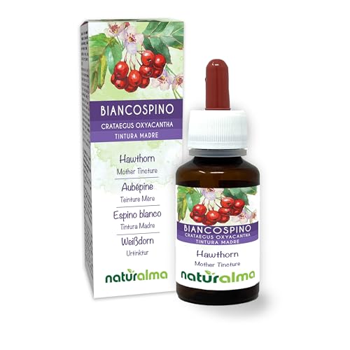 Espino blanco (Crataegus oxyacantha) hojas y flores Tintura Madre sin alcohol Naturalma - Extracto líquido gotas 60 ml - Complemento alimenticio - Vegano