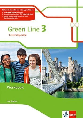 Green Line 3. 2. Fremdsprache: Workbook mit Audios Klasse 8 (Green Line. Ausgabe 2. Fremdsprache ab 2018)