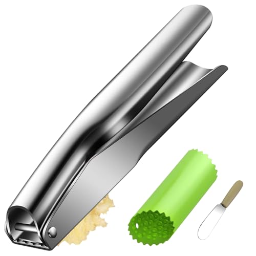 Bxgnip BXGNIP8 Premium Garlic Press Large Heavy Duty Stainless Steel Easy Cleaning No Need To Peel Garlic Mincer Garlic Crusher Garlic Chopper cover