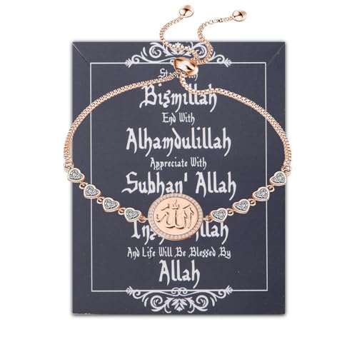 LQRI Islamic Allah Bracelet lamic Bible Verse Jewelry Religion Faith Gift Islam Religion Bracelet Bismillah Gift Allah Gift