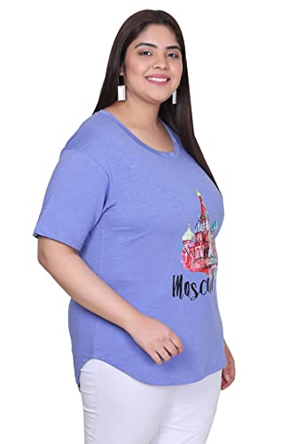 Image of In Love Women's Graphic Printed Cotton Plus Size Longline T-Shirt | Cotton fabric - soft longline T-shirt with easy plus-size fit