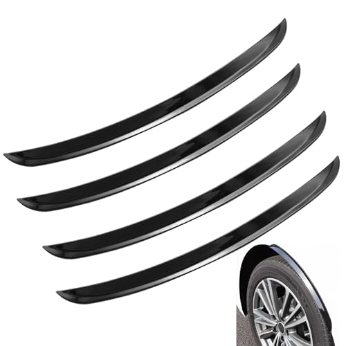 AUTOXBERT 4 Stück Kotflügelverbreiterung Universal Radlaufverbreiterungen Radkastenverbreiterung Radlauf Schutzleisten Mudguards Auto Rad Fender Verlängerung für Auto Rad (Schwarz 32cm)
