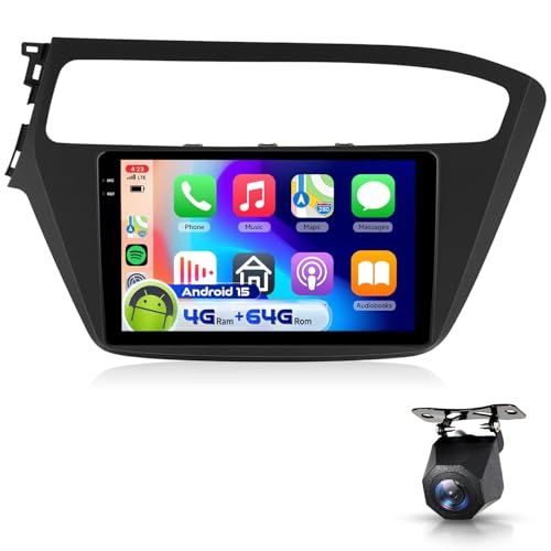 Radio para coche con Bluetooth de 9" VECHTEL para Hyundai i20 2018-2020 CarPlay GPS