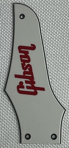 For Fit Gibson Firebird Truss Rod Cover logo Style Guitar Pickguard (3 Ply Parchment(Red Logo))