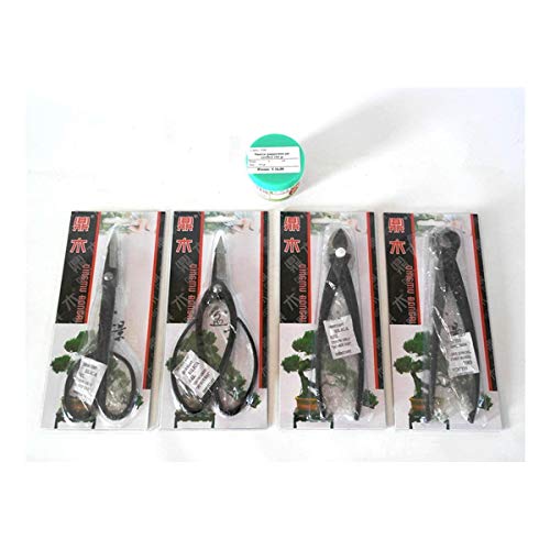 Kit per Potatura Bonsai - 4 Attrezzi e mastice