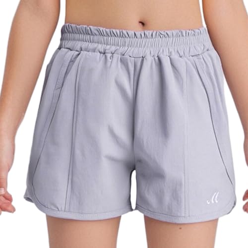 Jhaoyu Girls Multi-Sport Shorts Outfits Quick-Drying Elastic Waist Design in Solid Colors Running Yoga Beach Essential