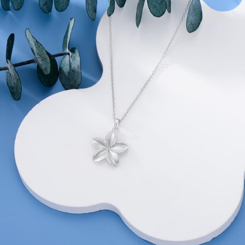 Plumeria Necklace 925 Sterling Silver Plumeria Pendant Necklace Plumeria Jewelry Gifts for Women4