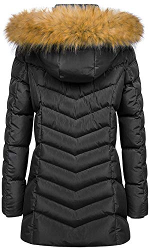 CREATMO US Women's Winter Hooded Coat Waterproof Warm Long Puffer Jacket Parka2