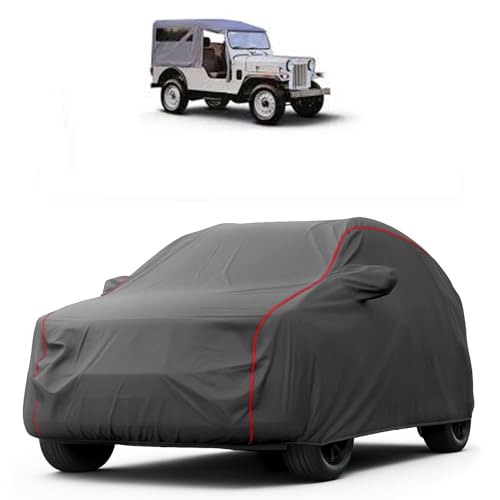 Image of Heavy-Duty Car Cover for Compatible with Mahindra Jeep (2010 to 2025 All Models) Deluxe Car Protection Cover - Waterproof & UV-Resistant All-Season Exterior Protection