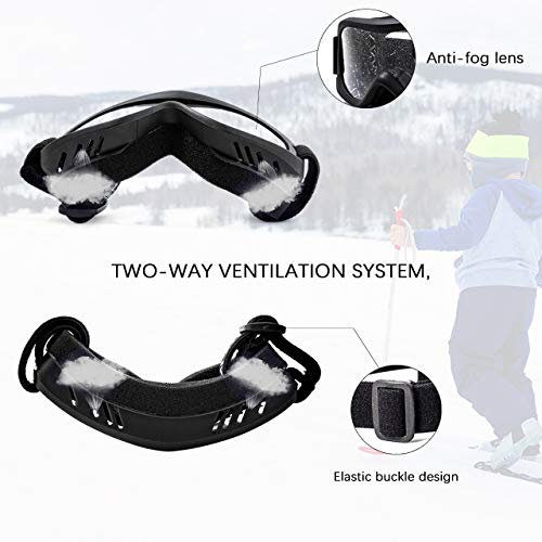 Maxjuli Kids Ski Goggles - Helmet Compatible Snow Goggles For Baby &Toddler With 100% Uv Protection Age 0-4 (Red/Red) #TOP4