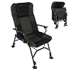 Carp Chair Height Adjustable Model Fishing Chair Armrest Foldable Comfortable Folding Chair Extra Height Adjustable Camping Chair with Sponge Cushion for Fishing Carp Fishing 360 kg