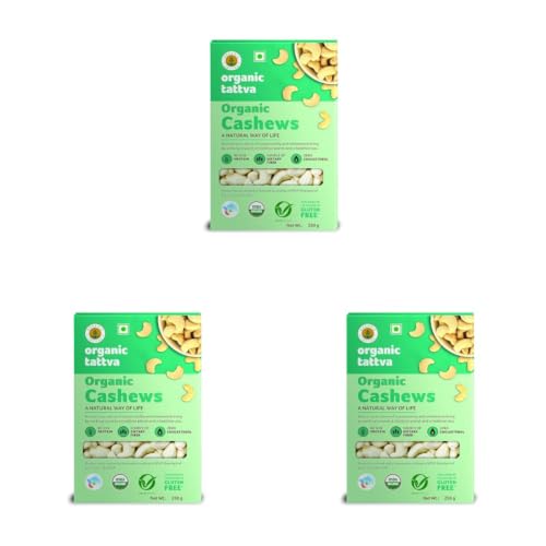 Image of Organic Tattva Cashews (Kaju) | Premium Cashew 250gm-W320 | Rich in Protein, Healthy Fats & Minerals | Crunchy, Creamy Texture | Gluten-Free, Vegan Dry Fruit Snack | Ideal for Cooking & Snacking