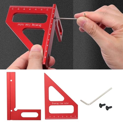 Transportador de ángulos con regla de aleación de aluminio miniatura 3