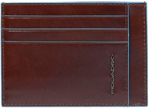 Piquadro - Funda para tarjetas de crédito cuadrada 43 in color azul Negro Nero PP2762B2RN Piquadro - Funda para tarjetas de crédito cuadrada 43 in color azul Negro Nero PP2762B2RN
