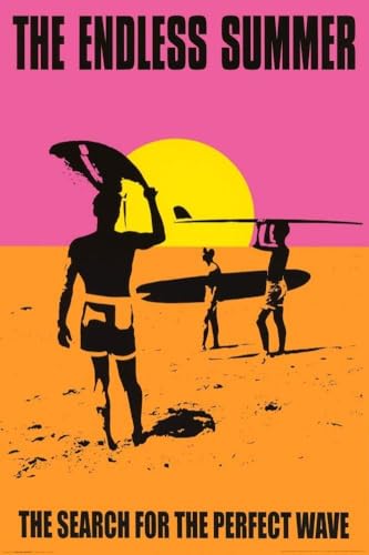 Classic Endless Summer 36x24 Movie Art Print Poster Wall Decor Surfing Surfboards Beach Sunset...