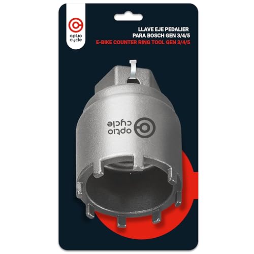 Optio Cycle Llave Eje Pedalier para Bosch Gen 3/4/5 - Herramienta Centerlock y Extractor Plato Bosch Gen 4 | Desmontar Eje Pedalier y Mantenimiento de Bicicletas Eléctricas