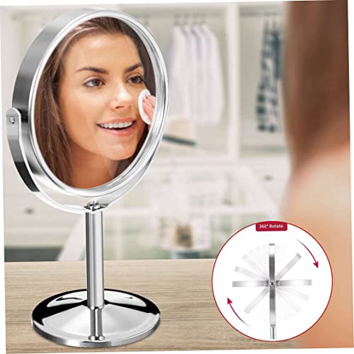 Espejo de maquillaje de mesa doble cara 2x aumento miniatura 5