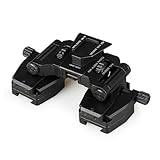 YSFHYAN Taktischer Metall Nvg Mount Helmhalterung Adapter,Nvg Mount Helmhalterung Adapter,Adapter füR Nachtsichtglashalter,füR das Pvs-14 NachtsichtgeräT mit Einem Oder Zwei Augen(Color:schwarz)