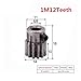 MKSIWSA Industry 1M 12T Spur Gear Pinion 12Teeth Mod 1 Bore 6mm 8mm 6.35mm Right Teeth 45 Steel Major Gear (Hole Diameter : 6mm, Number of Teeth : 12 Teeth)