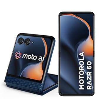 Smartphone Motorola Razr 60-256GB 24GB (12GB RAM+12GB Ram Boost) Tela dobrável 6,9" pOLED e externa 3,6” Moto AI camera IP48 - Azul Marinho