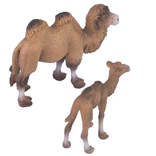 Alomejor 2 Stücke Miniatur Kamel Figur Modell, Kind Kinder Lernspielzeug Miniatur Tier Statue für Wohnkultur Wildlife Thema Party Supplies