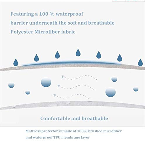 Waterdichte bedovertrek Beddengoed Laken Super eenpersoons/dubbel/kingsize microvezel hoeslaken | Sterk elastisch all… - Image 4