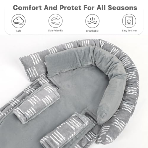 Cojín reductor para asiento de bebé gris, soporte ultra suave miniatura 4