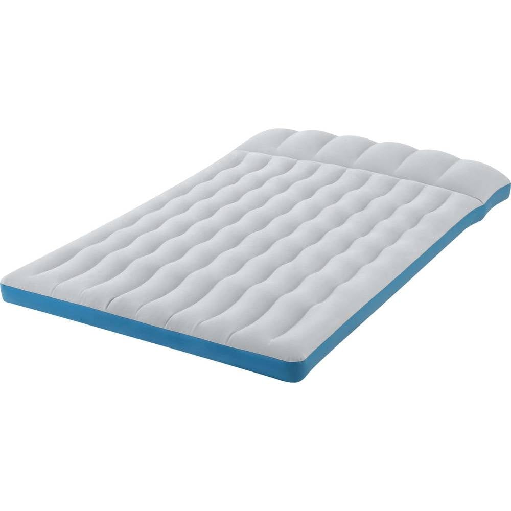 Intex 67999 – Aufblasbare Doppel-Campingmatratze, Laminat, Grau und Hellblau, 127 x 193 x 24 cm