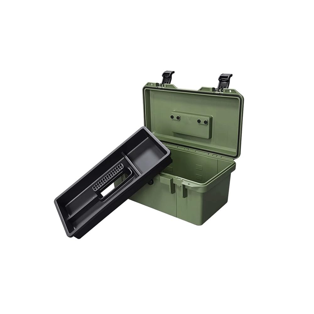Organizador Caja de herramientas plástico mantenimiento multifuncional(Green)