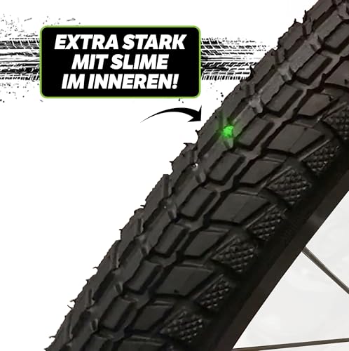 Slime 30095 Fahrradschlauch mit Slime- Pannendichtmittel, selbstdichtend, vorbeugen und reparieren, Schrader-Ventil, 18" x 1.1-1.4 – Ansicht 6