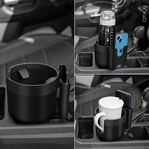 Suranew Car Cup Holder Expander Adapter (Adjustable) With Phone Holder Holds Most Car Cup Holder And Phones, Compatible With Large 32/40 Oz Bottles, Big Drinks, Mugs #TOP2