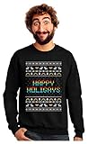 Happy Holigays Rainbow Gay & Lesbian Ugly Christmas Sweatshirt XX-Large Black