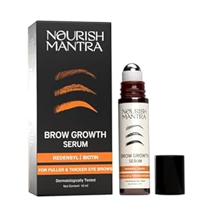 Mantttraa Brow Growth Serum | eyelash serum for growth | For Brow and lash Hairs Growth, volume & Thickness | Formulated with Redensyl, Biotin, Peptides & Amino Acids | 100% Eye Safe & Fragrance Free – 10 ml