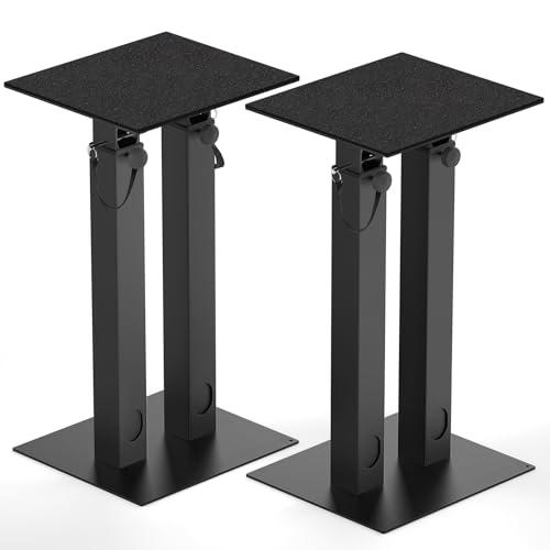 OUUTMEE Height Adjustable Floor Speaker Stands with Cable Management