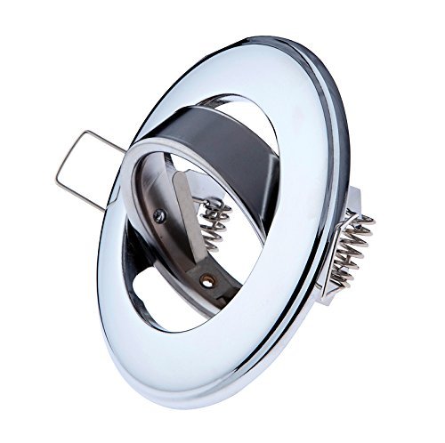 Preisvergleich Produktbild PREISHIT!!! Einbaustrahler GU10, MR16 Schwenkbar Einbaurahmen Einbauleuchte Spot ohne Sprengring ML-750 (Chrom)