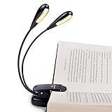 Vekkia 12 LED Rechargeable Warm Book Light/Music Stand Light, Clip On Reading Light in Bed, Eye...